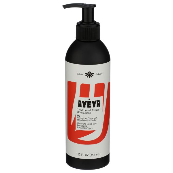 AYEYA: Joy African Black Liquid Soap, 12 fo