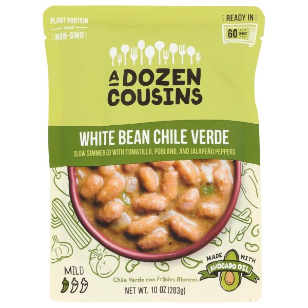 A DOZEN COUSINS: White Bean Chile Verde Beans, 10 oz
