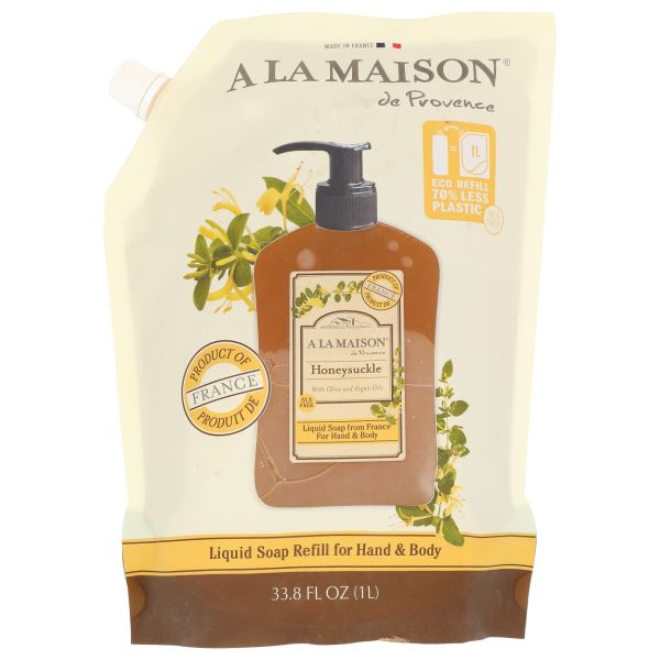 A LA MAISON: Honeysuckle Eco Friendly Refill Pouch, 33.8 oz