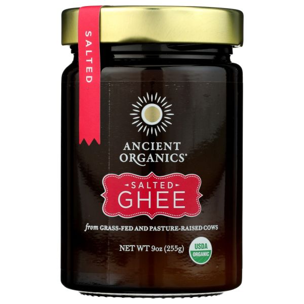ANCIENT ORGANICS: Salted Organic Ghee, 9 oz