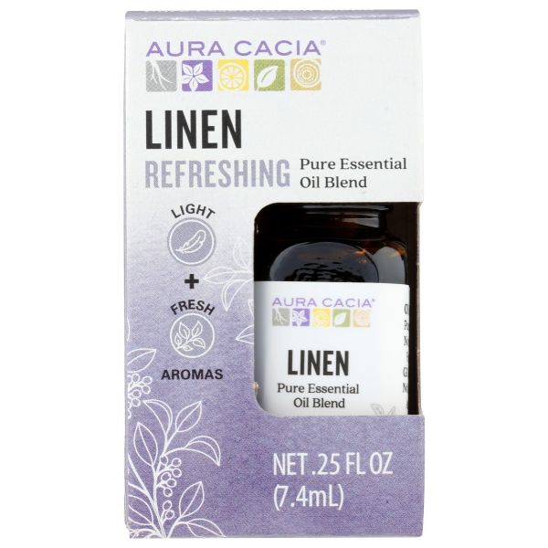 AURA CACIA: Linen Essential Oil Blend Boxed, 0.25 fo