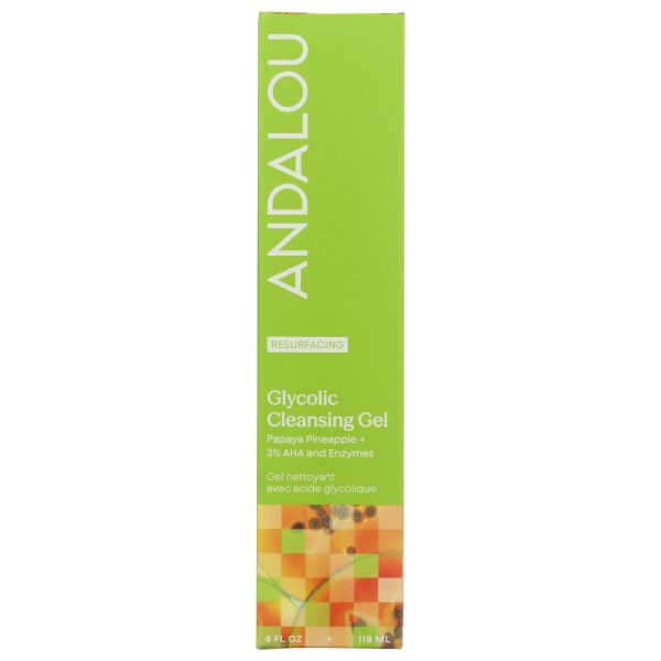 ANDALOU NATURALS: Resurfacing Glycolic Cleansing Gel, 4 fo