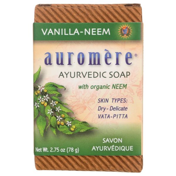 AUROMERE: Soap Bar Vanilla Neem, 2.75 oz