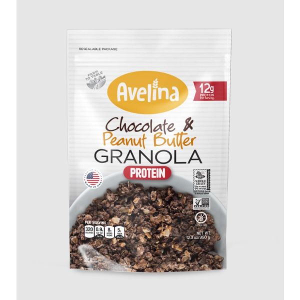 AVELINA: Peanut Butter Chocolate Granola, 12.3 oz