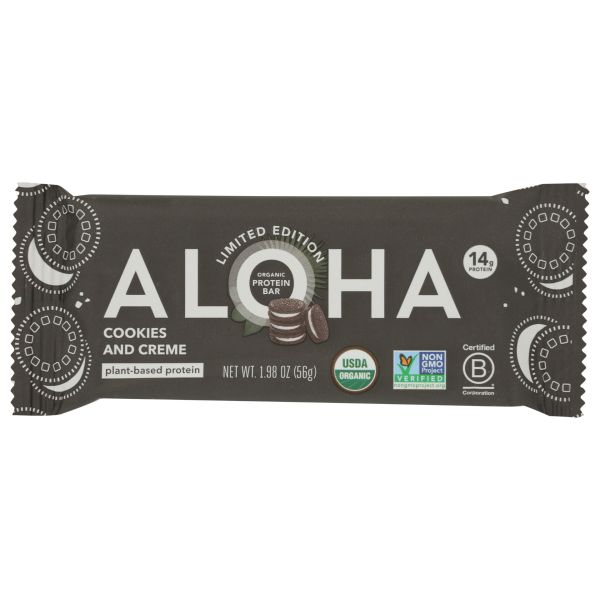 ALOHA: Cookies and Creme Protein Bar, 1.98 oz