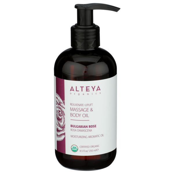 ALTEYA ORGANICS: Bulgarian Rose Rejuvenating Massage and Body Oil, 8.5 fo