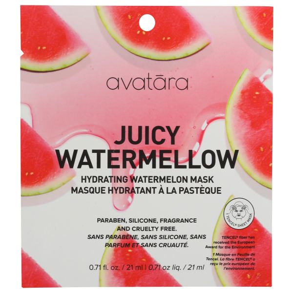 AVATARA SKIN: Juicy Watermellow Face Mask, 0.71 fo