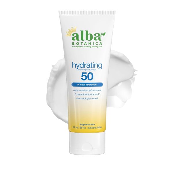 ALBA BOTANICA: Hydrating Sunscreen Lotion SPF 50, 3 oz
