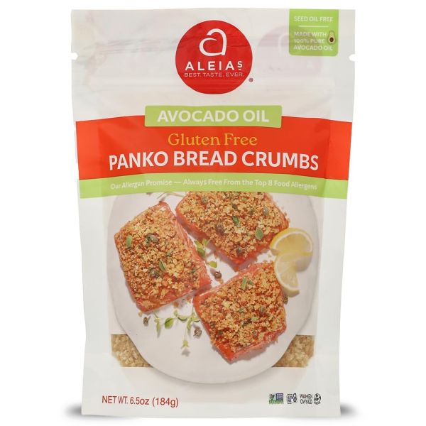 ALEIAS: Gluten Free Avocado Oil Panko Breadcrumbs, 6.5 oz