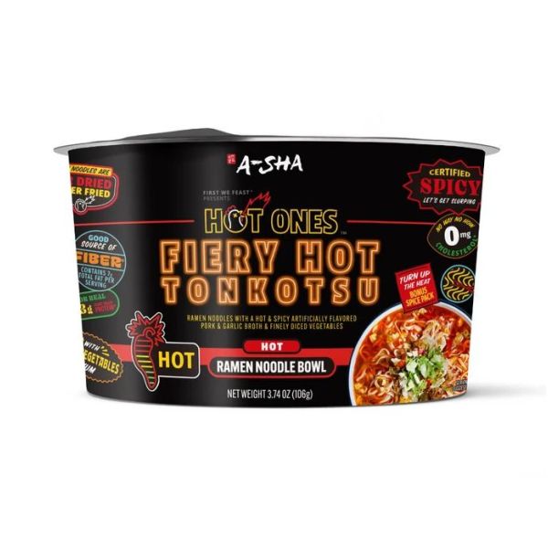 A SHA: Fiery Hot Tonkotsu Ramen Noodle Soup, 3.7 oz