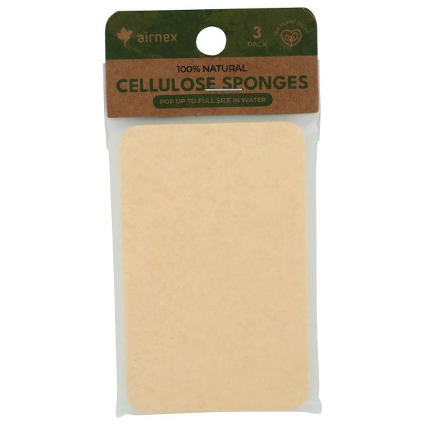 AIRNEX: Cellulose Rectangle Sponge, 3 pk