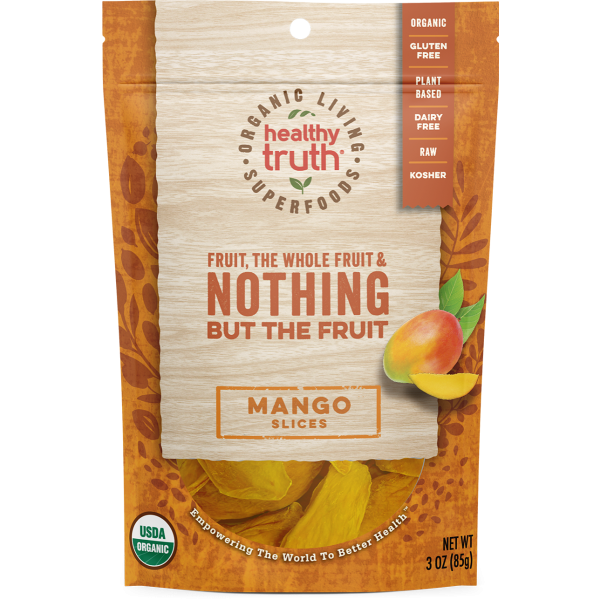 ORGANIC LIVING SUPERFOODS: Organic Raw Dried Mango Slices, 3 oz