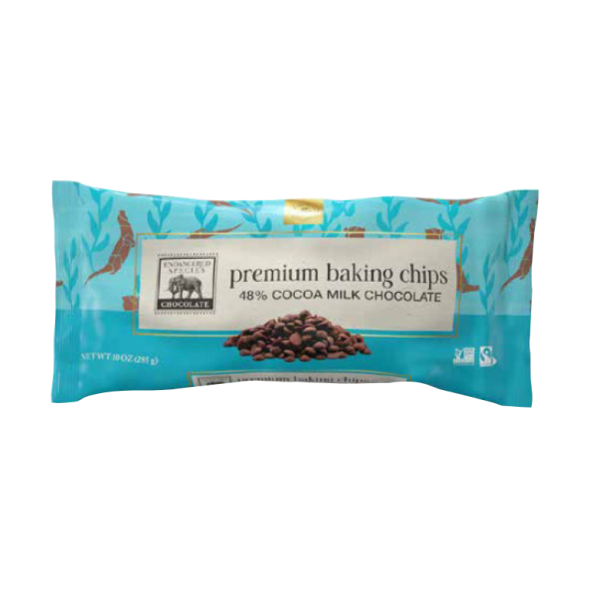 ENDANGERED SPECIES: 48 Percent Cocoa Milk Chocolate Baking Chips, 10 oz