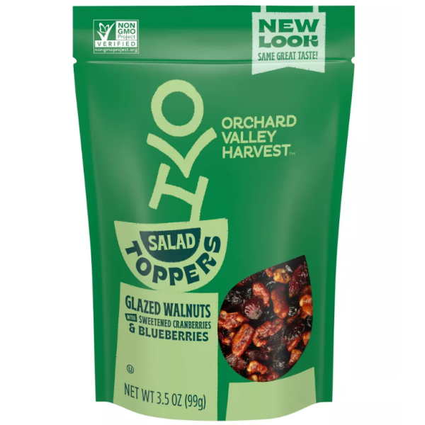 ORCHARD VALLEY HARVEST: Glazed Walnuts Blueberry Cranberry Salad Toppers, 3.5 oz