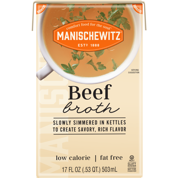 MANISCHEWITZ: Aseptic Beef Broth, 17 fo