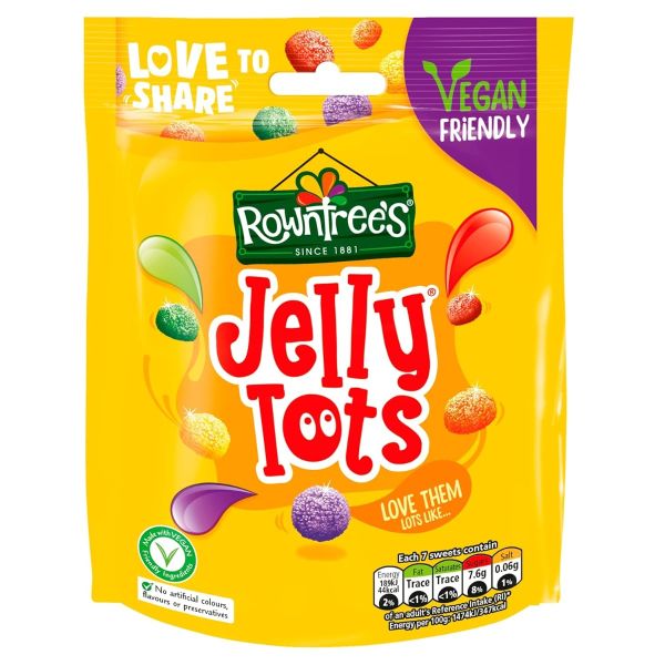 ROWNTREES: Jelly Tots Sweets Sharing Pouch, 5.3 oz