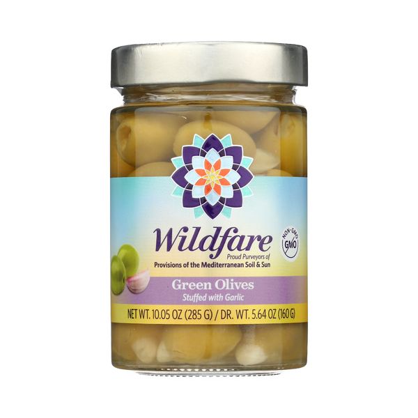 WILDFARE: Green Olives Stuffed With Garlic, 10.05 oz