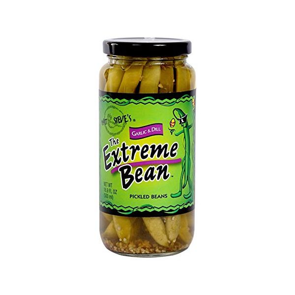 THE EXTREME BEAN: Garlic and Dill Pickled Beans, 16.9 oz