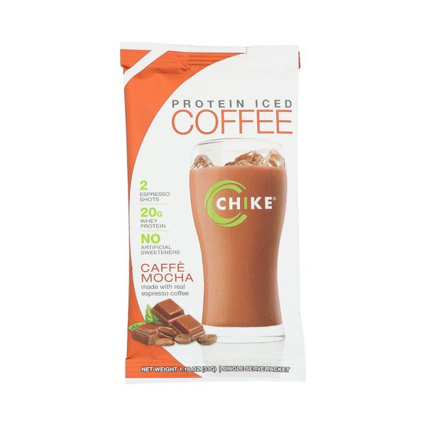 CHIKE: Protein Iced Coffee Caffe Mocha Packet, 1.16 oz