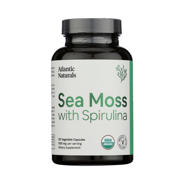 ATLANTIC NATURALS: Organic Sea Moss With Spirulina Capsules, 120 vc