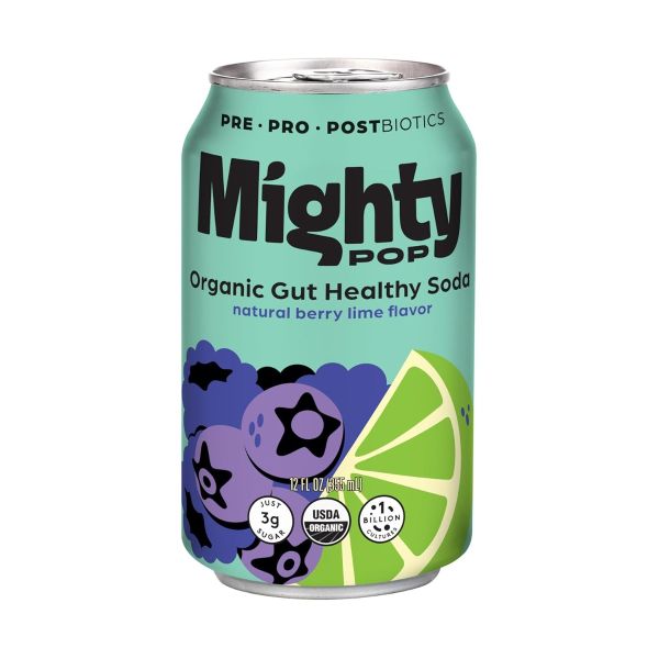 MIGHTY POP: Berry Lime Soda, 12 fo