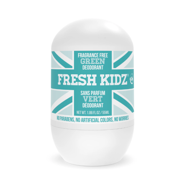 FRESH KIDZ: Green Fragrance Free Roll On Deodorant, 1.86 fo
