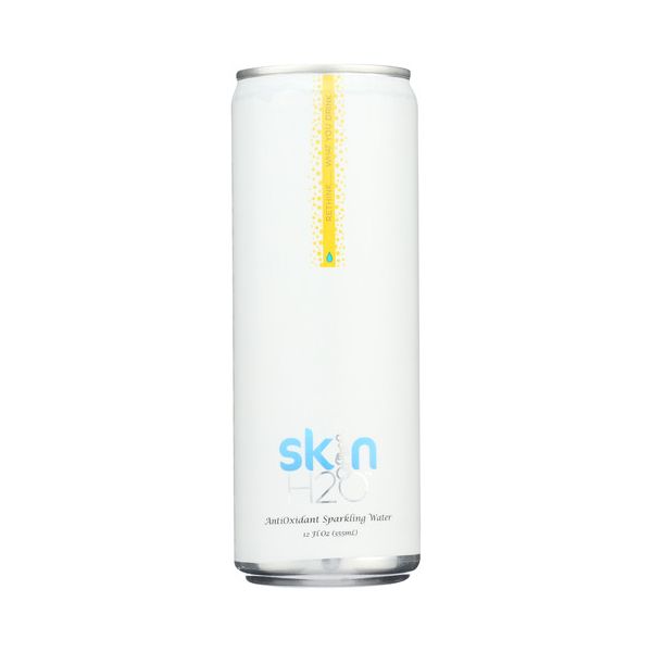 SKN H2O: Antioxidant Sparkling Water Organic Lemon, 12 fo