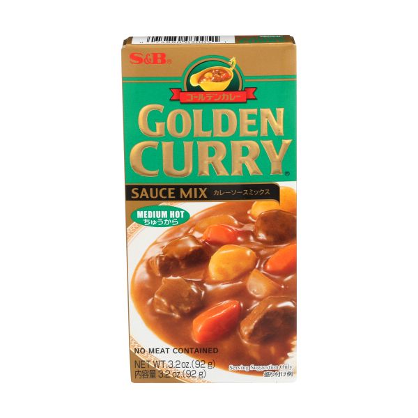 S & B: Golden Curry Mix Medium Hot, 3.2 oz