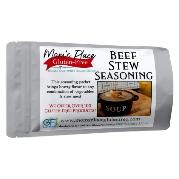 MOMS PLACE GLUTEN FREE: Gluten Free Beef Stew Seasoning Mix, 3 oz