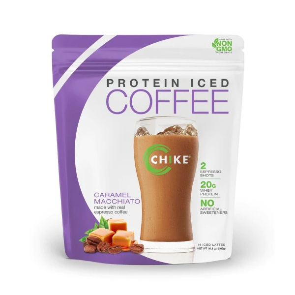 CHIKE: Protein Iced Coffee Caramel Macchiato, 16.3 oz