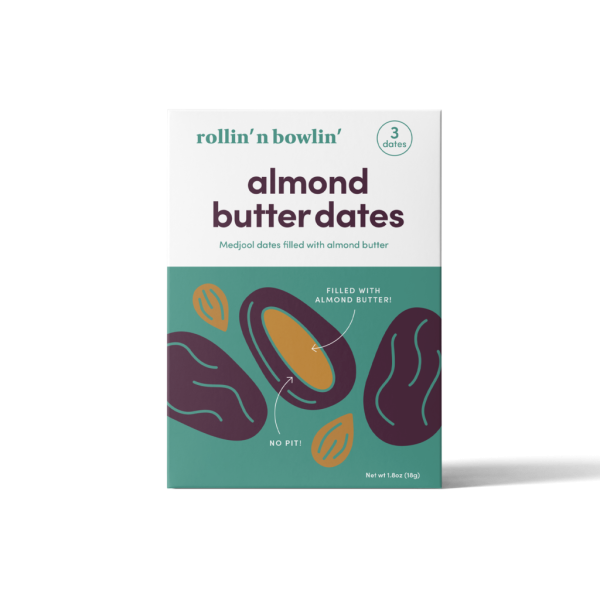 ROLLIN N BOWLIN: Dates Almond Butter Fill, 1.8 oz