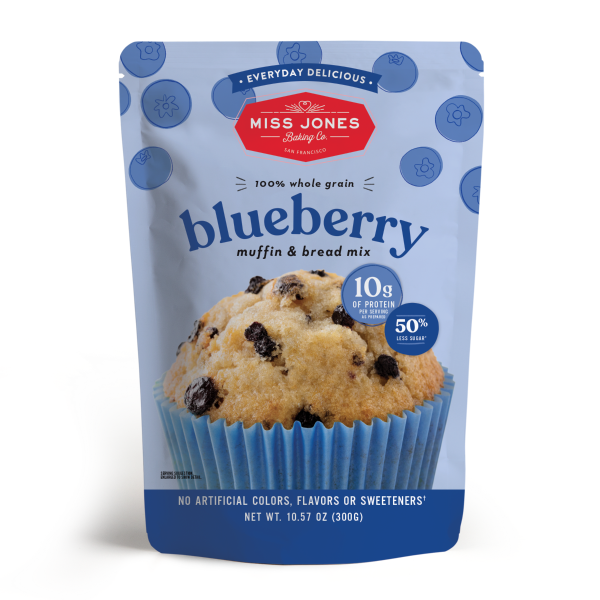 MISS JONES BAKING CO: Everyday Delicious Blueberry Muffin and Bread Mix, 11.54 oz