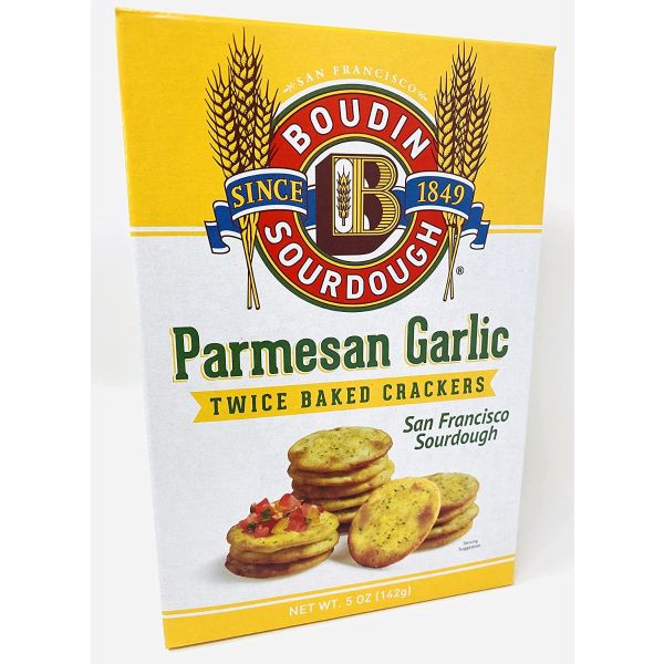 BOUDIN SOURDOUGH: Parmesan Garlic Crackers, 5 oz