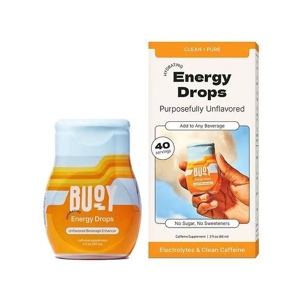 BUOY: Energy Drops Unflavored, 40 do
