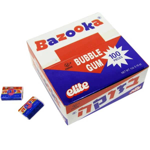 ELITE: Strawberry Bazooka Bubble Gum 100Pc, 5.16 oz