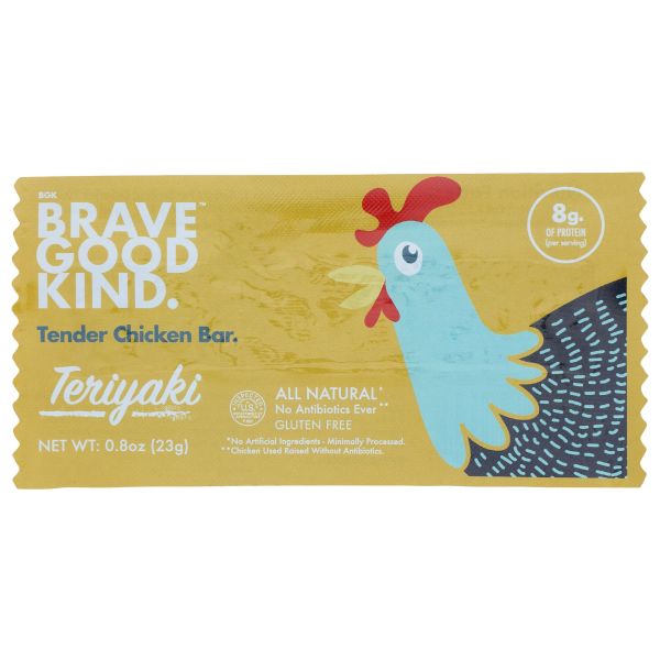 BRAVE GOOD KIND: Tender Chicken Bar Teriyaki, 0.8 oz