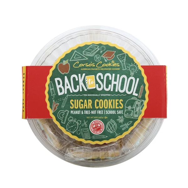 CORSOS COOKIES: Back To School Sugar Cookies, 8 oz