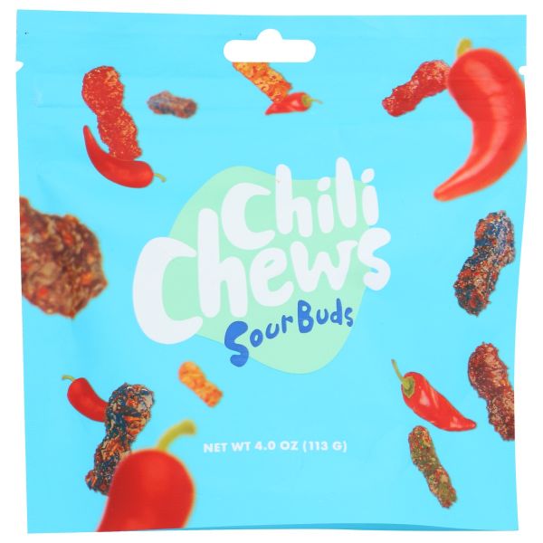 CHILI CHEWS: Sour Buds, 4 oz
