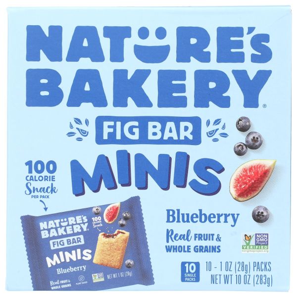 NATURES BAKERY: Whole Wheat Fig Bars Blueberry, 10 oz