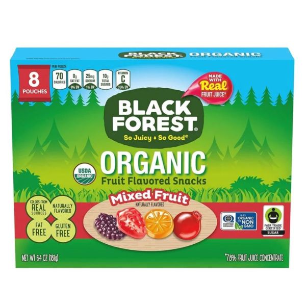 BLACK FOREST: Organic Mixed Fruit Snacks, 8 pk