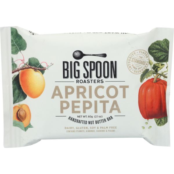 BIG SPOON ROASTERS: Apricot Pepita Peanut Butter Bar, 60 gm