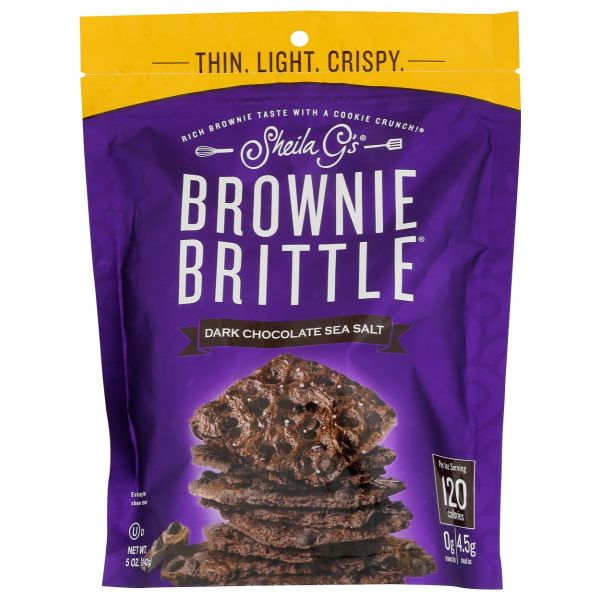 SHEILA GS: Dark Chocolate Chip Sea Salt Brownie Brittle, 5 oz