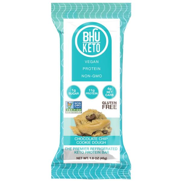 BHU FOODS: Chocolate Chip Cookie Dough Keto Bar, 1.6 oz
