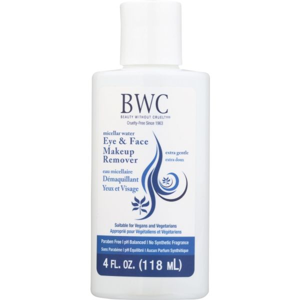 BEAUTY WITHOUT CRUELTY: Eye and Face Makeup Remover, 4 oz