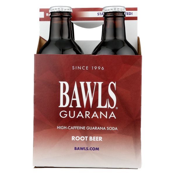 BAWLS GUARANA: Root Beer 4 Pack, 40 oz