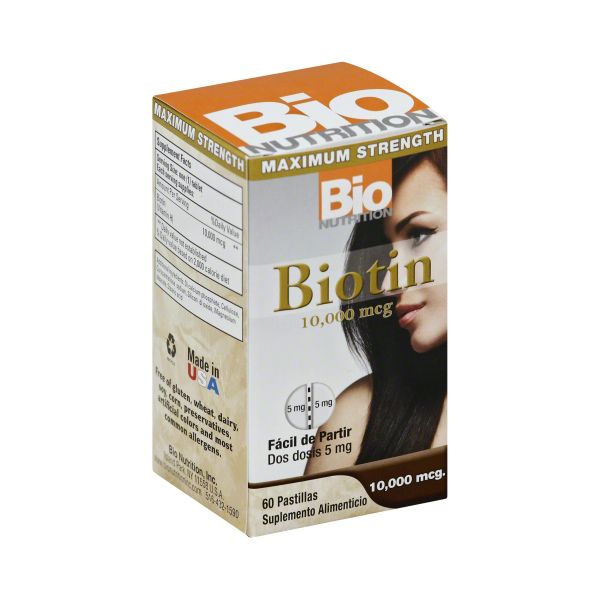 BIO NUTRITION: Biotin 10000Mcg, 60 tb