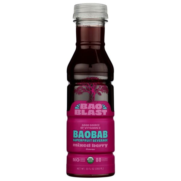 BAOBLAST: Baobab and Mixed Berry Juice, 12 fo