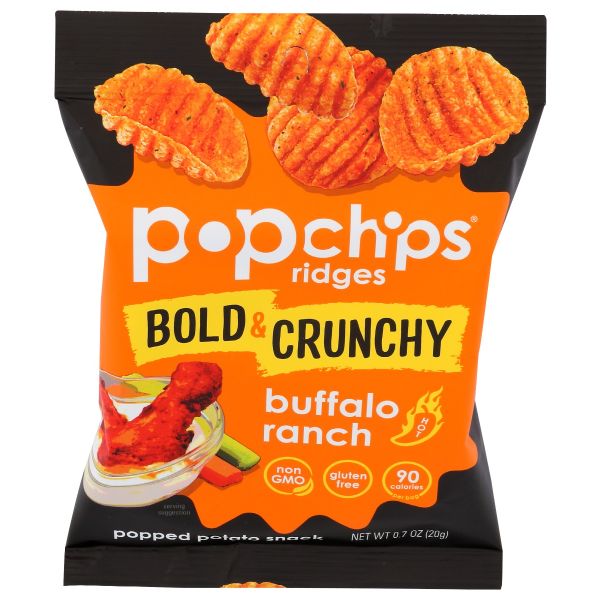 POPCHIPS: Buffalo Ranch Potato Ridges, 0.7 oz