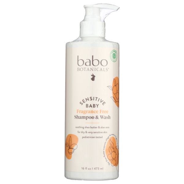 BABO BOTANICALS: Sensitive Baby Shampoo and Wash, 16 oz