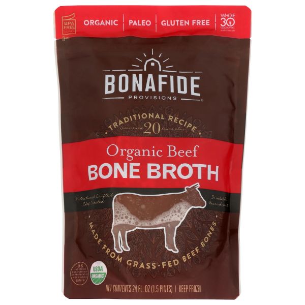 BONAFIDE: Organic Beef Bone Broth, 24 oz